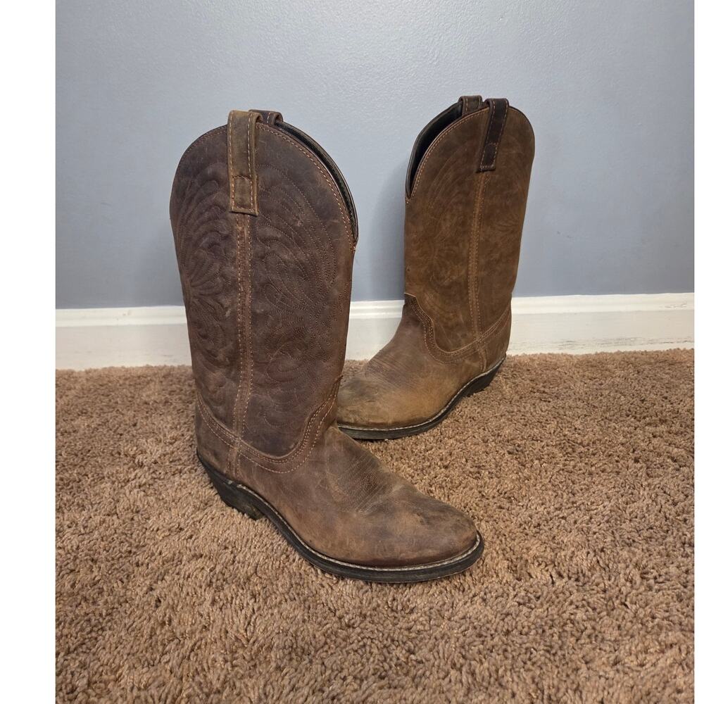 Masterson boot Co leather western boot cowgirl brown pull on 7